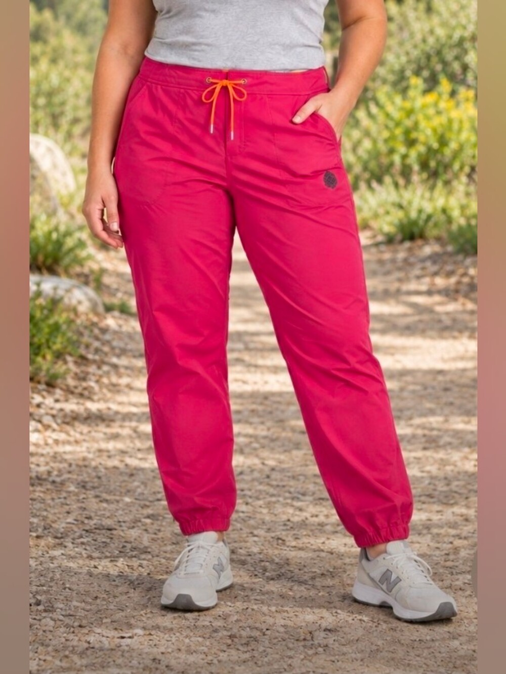 Stio Women’s Size 12 Regular Raspberry Pink Stretch Pull-On Outdoor Pants Orange